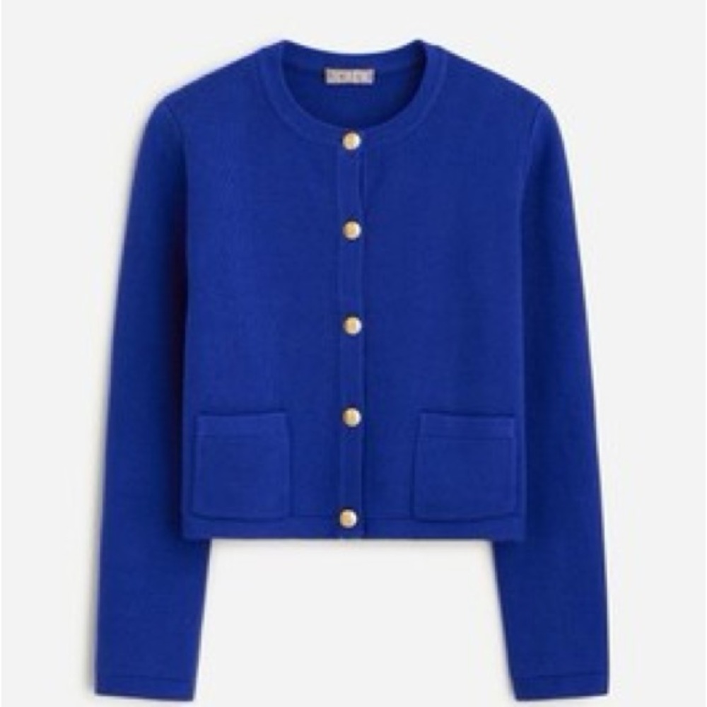 J. Crew Emilie Patch Pocket Sweater Lady Jacket
